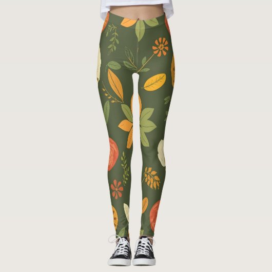 Leggings naturels dynamiques - Impression numériqu (Devant)