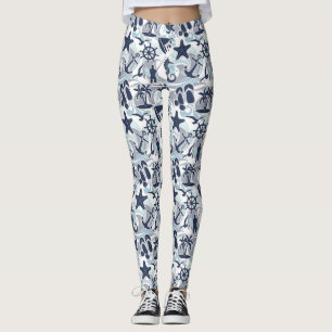 Leggings Nautical Beach