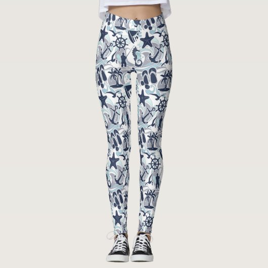 Leggings Nautical Beach (Devant)