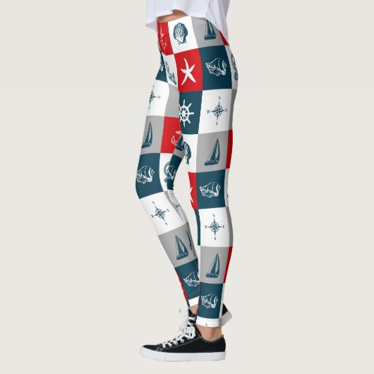 Leggings Nautical themed design (Gauche)