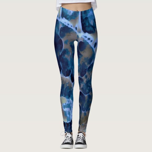 Leggings nautilus bleu électrique (Devant)
