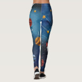 Leggings Navette spatiale Nuit Étoiles Planète (Dos)