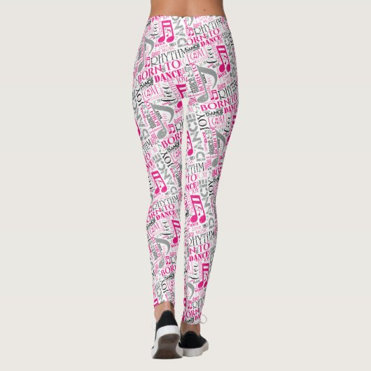 Leggings Né à Dance Pink/Black ID277 (Dos)