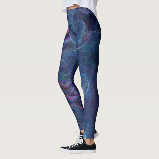 Leggings Nebula fractale Abstraite et morphe géométrique (Gauche)