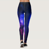 Leggings Nebula nuageuse rose et violette Voie Lactée Espac (Dos)