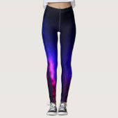 Leggings Nebula nuageuse rose et violette Voie Lactée Espac (Devant)