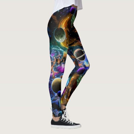 Leggings Nébuleuse et planètes de l'espace (Droite)