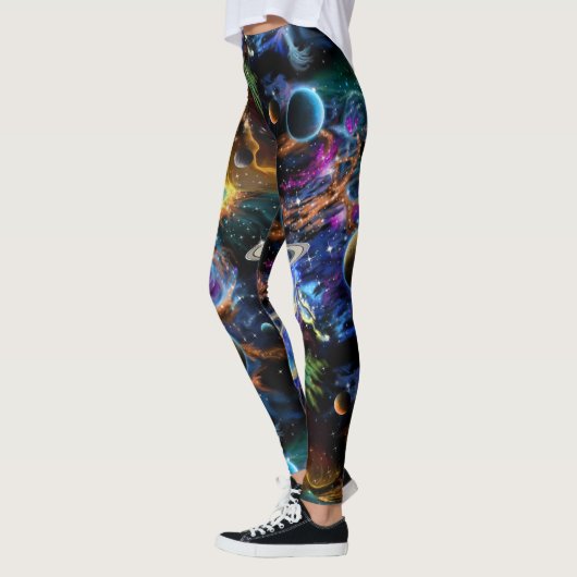 Leggings Nébuleuse et planètes de l'espace (Gauche)