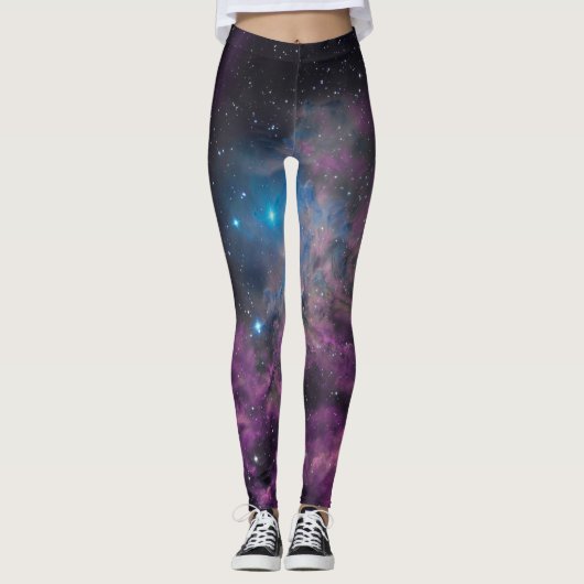 Leggings Nébuleuse flamboyante d'étoile (Devant)