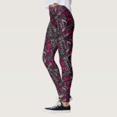 Leggings Née pour danser Rose/Blanc ID277 (Gauche)