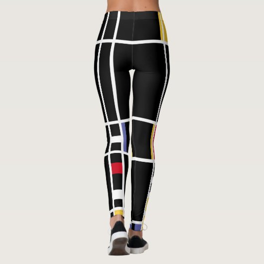 Leggings Négatif "Trafalgar Carré" de Mondrian d'art Abstra (Dos)