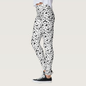 Leggings Négative Space Daisées blanc sur noir (Gauche)