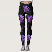 Leggings Nénuphar pourpre Lotus (Devant)
