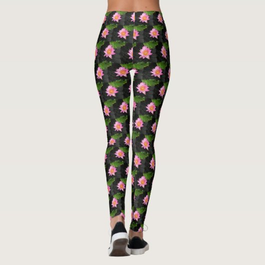 Leggings Nénuphar rose Lotus (Dos)