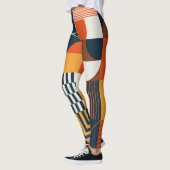 Leggings Neo geo : composition abstraite vintage (Gauche)