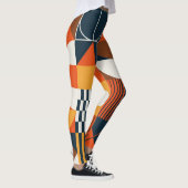 Leggings Neo geo : composition abstraite vintage (Droite)