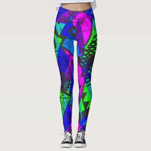 Leggings Neon abstrait. (Devant)