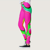 Leggings Neon Abstrait Liquid Dreams (Gauche)