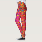 Leggings Néon Abstrait psychédélique coloré (Gauche)
