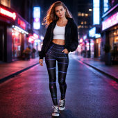 Leggings Neon Arcade Grid 80s Retro 