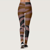 Leggings Neon Brown et noir rayé (Dos)
