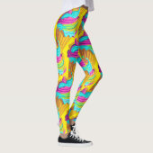 Leggings Neon Bubble Gum Ice Cream Cones Motif (Droite)