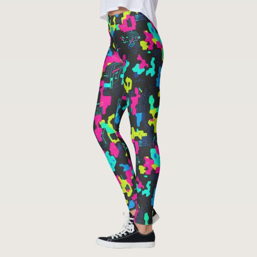 Leggings Neon Camouflage Pattern (Gauche)