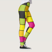 Leggings Neon Carré Motif coloré (Droite)