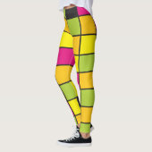 Leggings Neon Carré Motif coloré (Gauche)