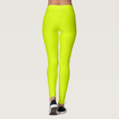 Leggings Neon Chartreuse couleur solide | Classique (Dos)