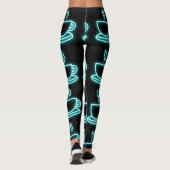 LEGGINGS NEON COFFEE IMPRIMER YOGA PANTS LEGINGS (Dos)
