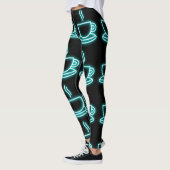 LEGGINGS NEON COFFEE IMPRIMER YOGA PANTS LEGINGS (Gauche)