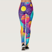 Leggings Neon Cosmos Design abstrait (Dos)