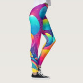 Leggings Neon Cosmos Design abstrait (Droite)