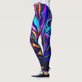Leggings Neon Cyber Guardian Art (Gauche)