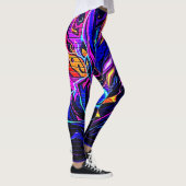 Leggings Neon Cyber Guardian Art (Droite)