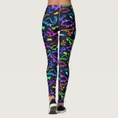 Leggings Neon Dinosaures (Dos)