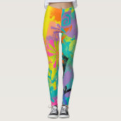 Leggings Neon Dreams Abstrait (Devant)
