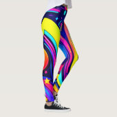 Leggings Neon Dreams : une odyssée numérique psychédélique (Droite)