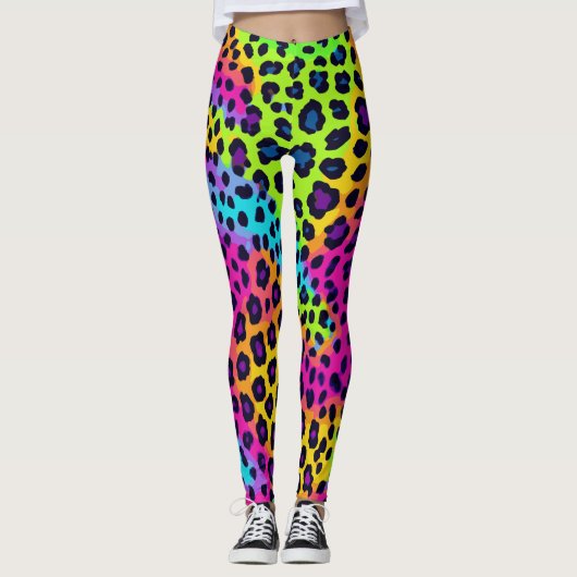 Leggings Neon Empreinte de léopard (Devant)