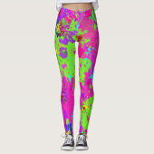 Leggings Neon est une peinture éclaboussée CBDOilPrincess (Devant)