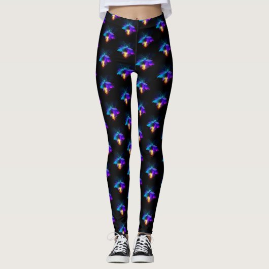 Leggings Neon Firefly sur noir (Devant)