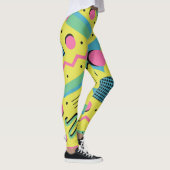 Leggings Neon Funky Memphis Motif (Droite)