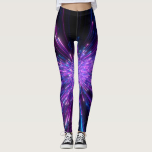 Leggings Neon Galaxy Arrière - plan Abstrait cosmique