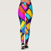 Leggings Neon Géométrique Abstrait (Dos)