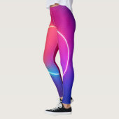 Leggings Neon Glow Circle Abstract Art (Gauche)