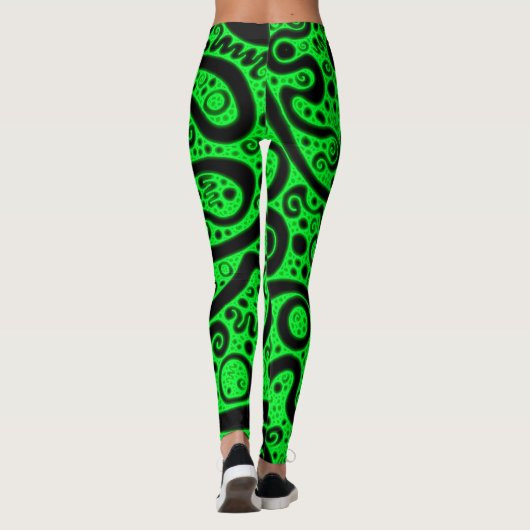 Leggings Neon Green Coils (Dos)