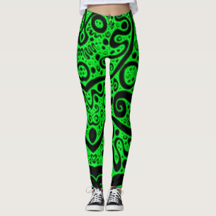 Leggings Neon Green Coils