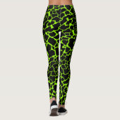 Leggings Neon Green Giraffe taches Motif (Dos)