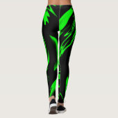 Leggings Neon Green Swirl (Dos)